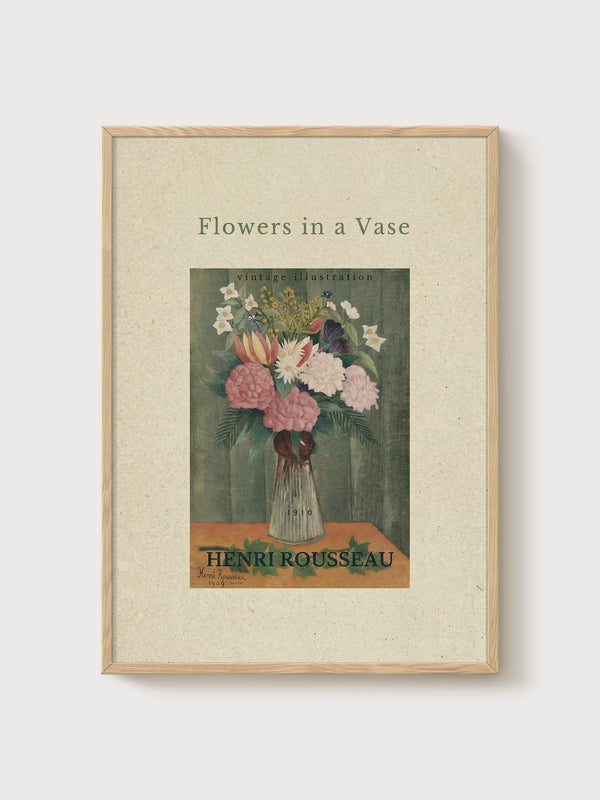 Henri Rousseau Print poster in oak frame