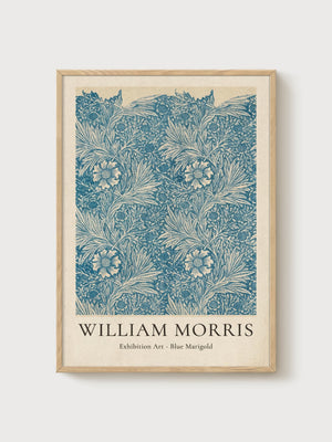 William Morris Print poster in oak frame