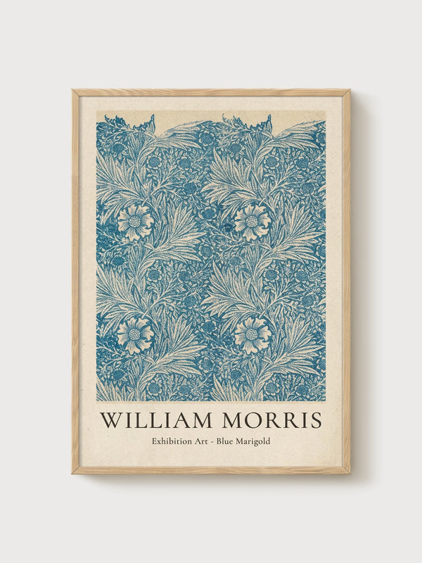 William Morris Print poster in oak frame