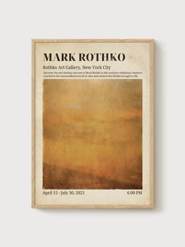 Mark Rothko Print poster in oak frame