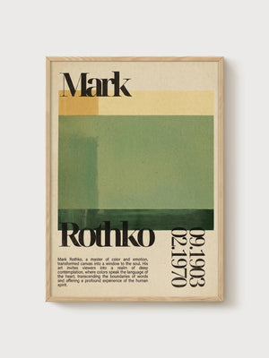 Mark Rothko Print poster in oak frame
