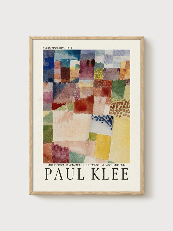 Paul Klee Print poster in oak frame