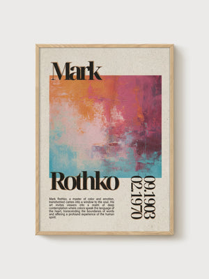 Mark Rothko Print poster in oak frame