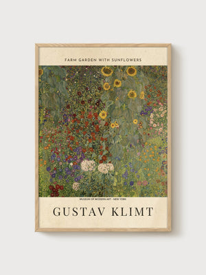 Gustav Klimt Print poster in oak frame