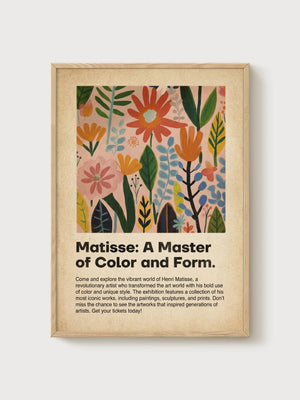Henri Matisse Print poster in oak frame