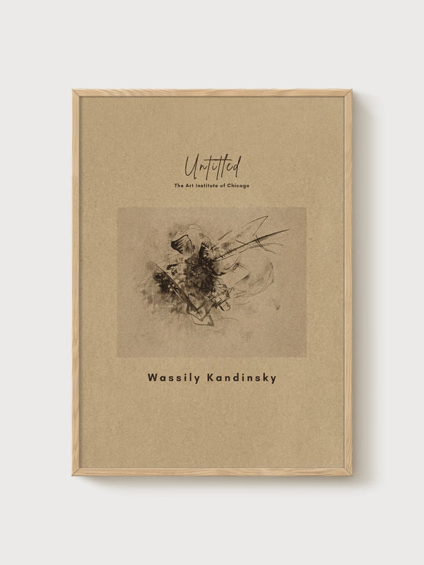 Wassily Kandinsky Print poster in oak frame