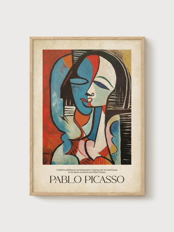 Pablo Picasso Print poster in oak frame
