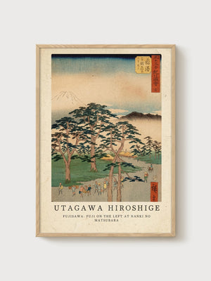Utagawa Hiroshige Print poster in oak frame