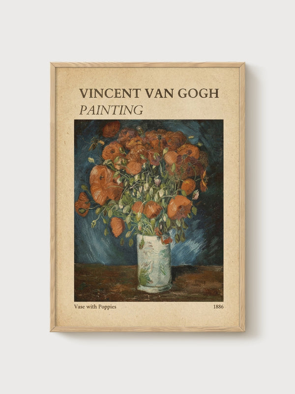 Vincent van Gogh Print poster in oak frame
