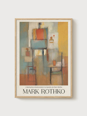 Mark Rothko Print poster in oak frame