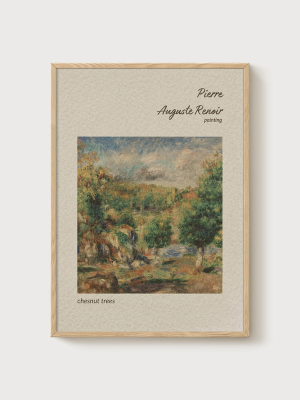 Pierre-Auguste Renoir Print poster in oak frame