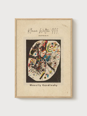 Wassily Kandinsky poster in oak frame