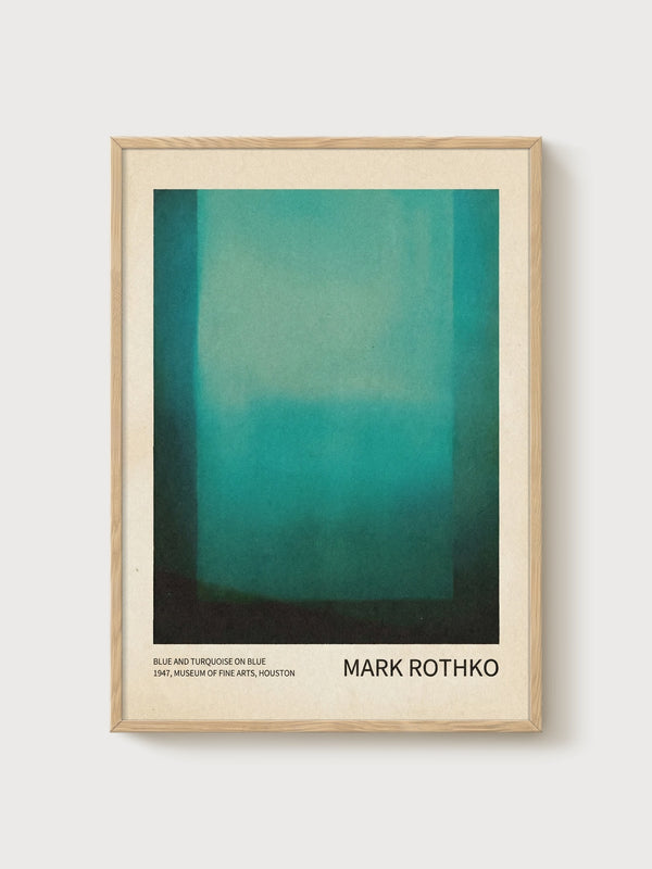 Mark Rothko Print poster in oak frame