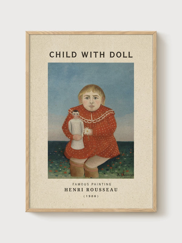 Henri Rousseau Print poster in oak frame