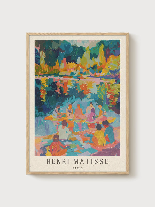 Henri Matisse Print poster in oak frame
