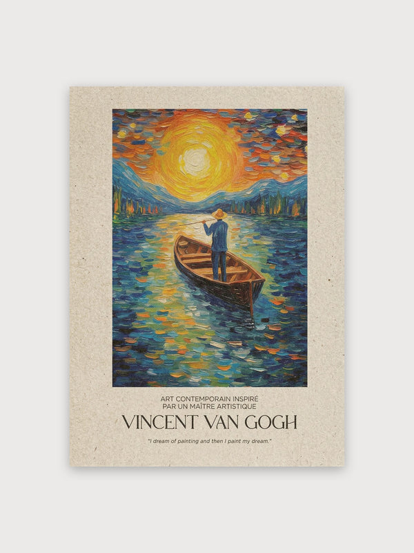 Van Gogh Lake Sunset - Digital Download