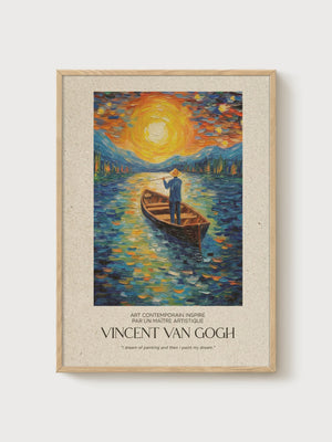 Vincent van Gogh Print poster in oak frame