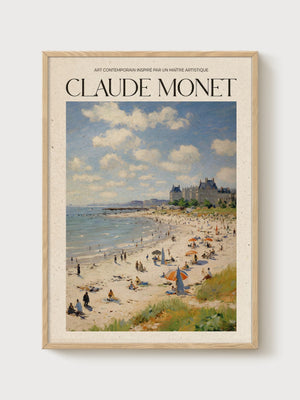 Claude Monet Print poster in oak frame