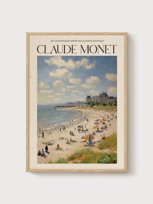 Claude Monet Print poster in oak frame