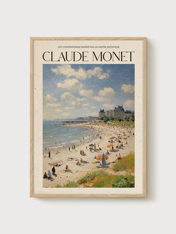 Claude Monet Print poster in oak frame