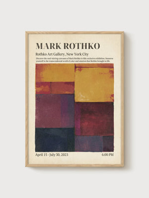 Mark Rothko Print poster in oak frame