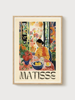 Henri Matisse Print poster in oak frame