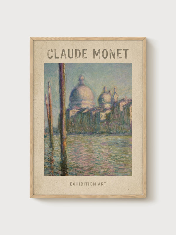 Claude Monet Print poster in oak frame