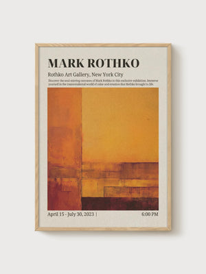 Mark Rothko Print poster in oak frame