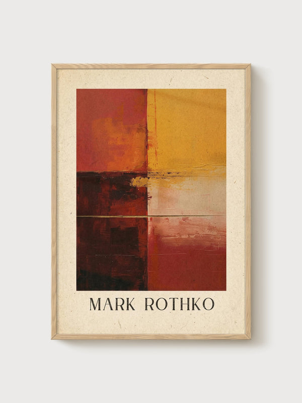 Mark Rothko Print poster in oak frame