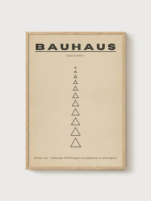 Bauhaus Print poster in oak frame