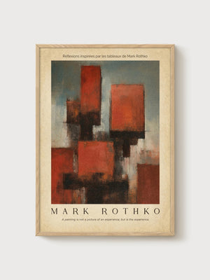 Mark Rothko Print poster in oak frame