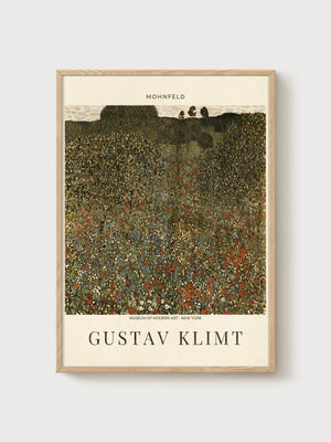 Gustav Klimt Print poster in oak frame