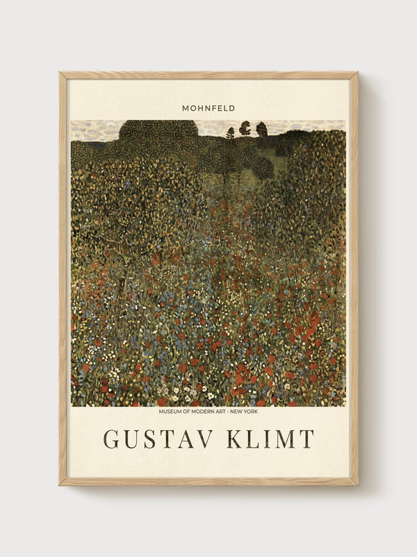 Gustav Klimt Print poster in oak frame