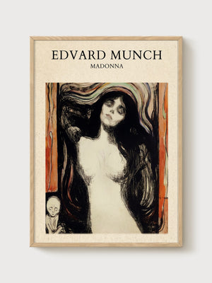 Edvard Munch Madonna Print poster in oak frame
