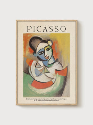 Pablo Picasso Print poster in oak frame