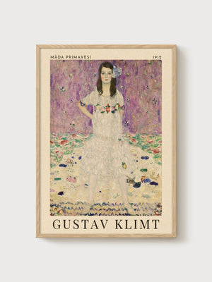 Gustav Klimt Print poster in oak frame