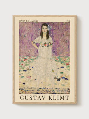 Gustav Klimt Print poster in oak frame