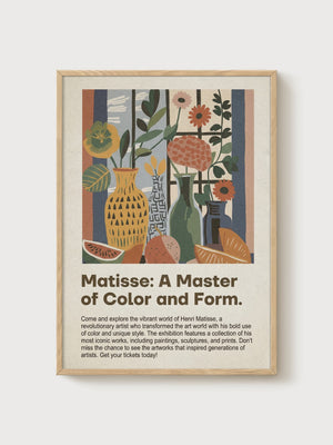Henri Matisse Print poster in oak frame
