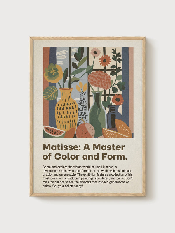 Henri Matisse Print poster in oak frame