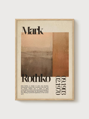 Mark Rothko Print poster in oak frame