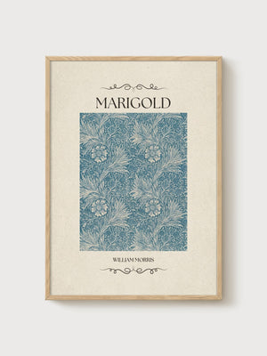 William Morris Print poster in oak frame