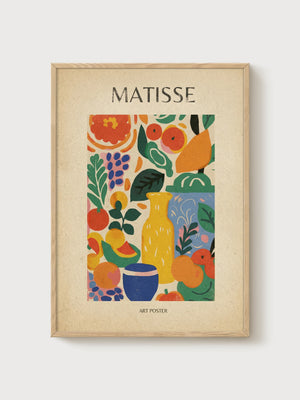 Matisse Still Life Print poster in oak frame