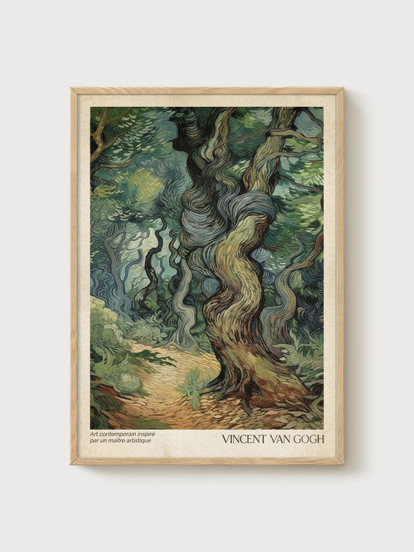 Vincent van Gogh Print poster in oak frame