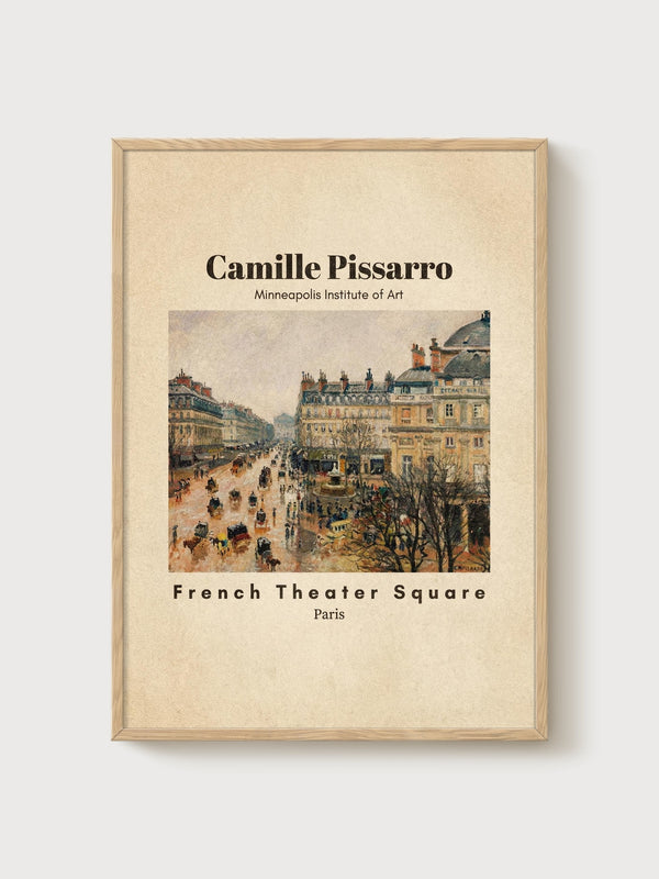Camille Pissarro Print poster in oak frame
