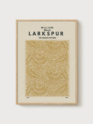 William Morris Print poster in oak frame