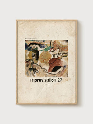 Wassily Kandinsky Print poster in oak frame