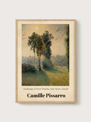 Camille Pissarro Print poster in oak frame