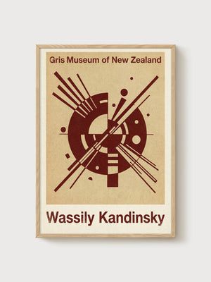 Wassily Kandinsky Print poster in oak frame
