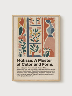 Henri Matisse Print poster in oak frame