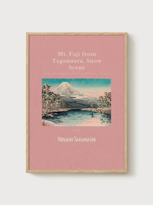 Mt. Fuji Print poster in oak frame